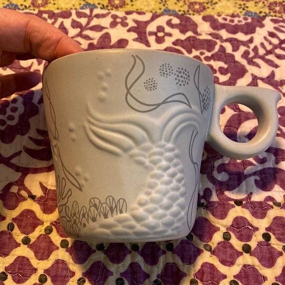 Starbucks mermaid tail 3D design flat gray finish with a shape handle. H108 - Picture 1 of 6